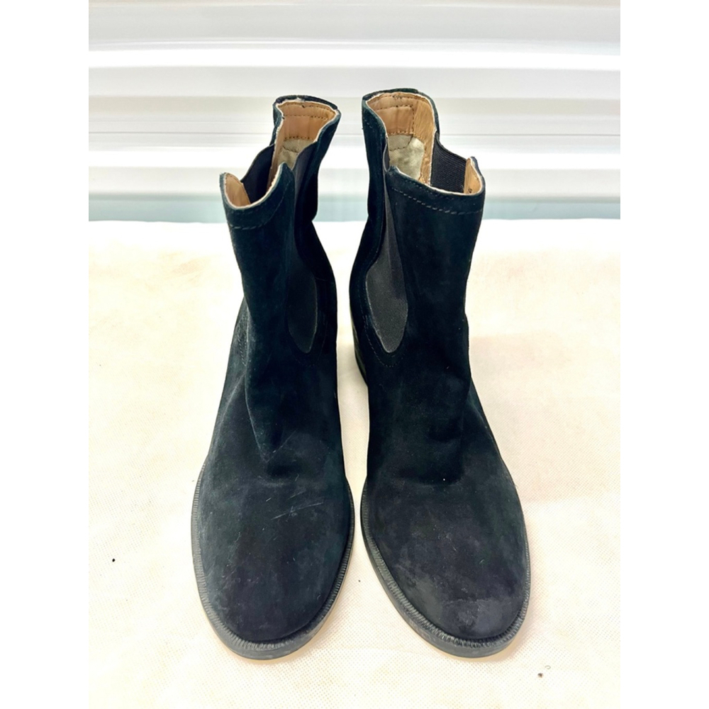Hush Puppies Women's Black Chelsea Suede Ankle Boots Size 10